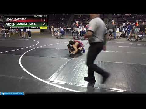112 Lbs Cons. Round 2 - Jennifer Cisneros-Flores, California Vs Nevaeh Santiago, Massachusetts 70b