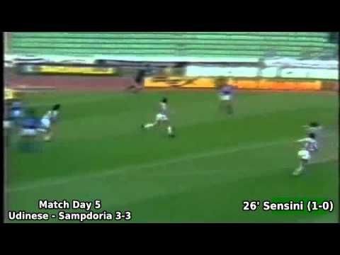 Serie A 1989-1990, day 5: Udinese - Sampdoria 3-3 (Sensini goal)