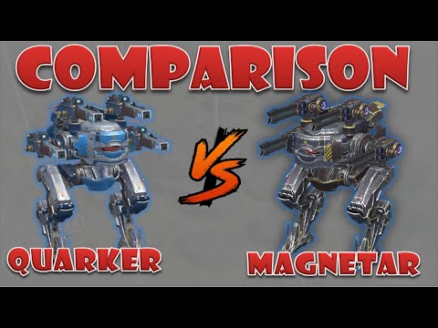 New light weapon Magnetar vs Quarker comparison test server war robots