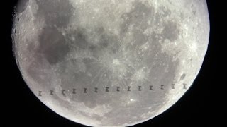 preview picture of video 'ISS (International Space Station) Lunar Transit'