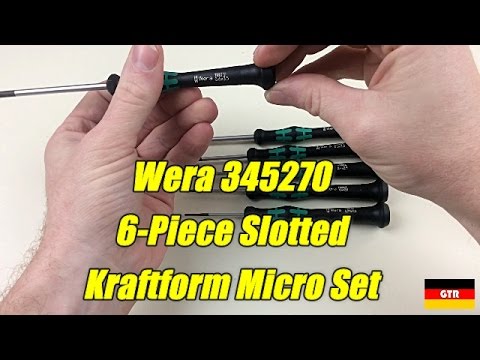 German Tool Reviews:  Wera 345271 (Kraftform Micro 6-Piece Precision Slotted Set)