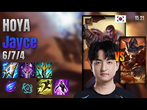 HOYA Top Jayce vs Rumble lol KR solo rank Full Game 15.21 | 호야 제이스 vs 럼블