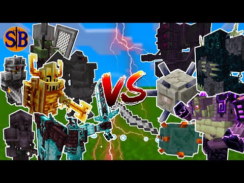 EPIC Minecraft Mob Battle: Knight vs Guardian Team