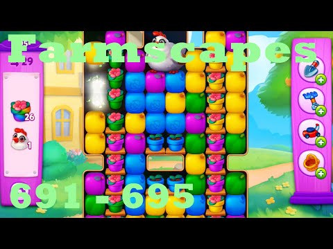 Farmscapes Level 691 - 695 HD Gameplay Walkthrough |  3 - match game | android | ios | pc | app