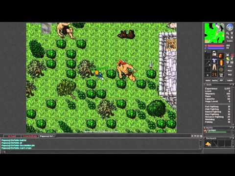 Tibia [7.3] Level 8 paladin killing Cyclops