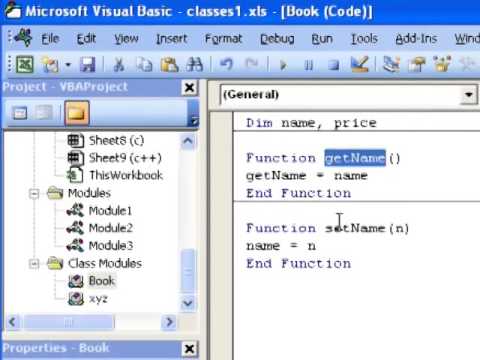 Class Modules in Excel
