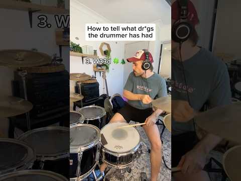 How to tell what dr*gs the drummer has had #drums #drummers