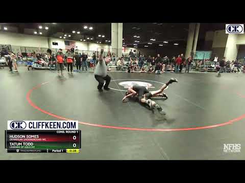 102 Lbs Cons. Round 1 - Hudson Somes, Okanogan Underground WC Vs Tatum Todd, Legends Of Gold MT C9