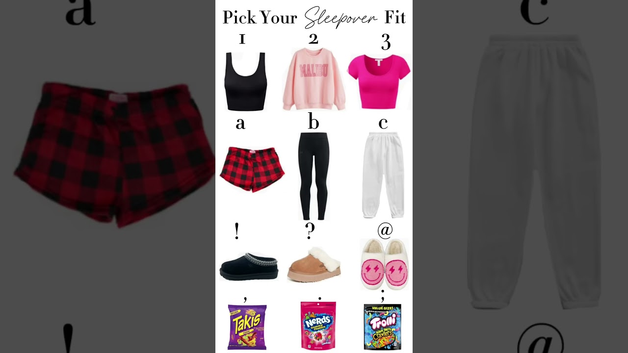 Pick Your Sleepover Fit!! #outfit #preppy #sleepover #shorts