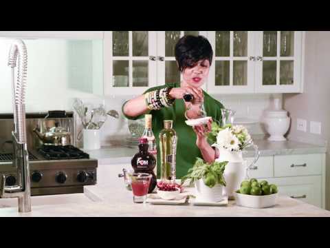 Elderberry Pomegranate Gimlet