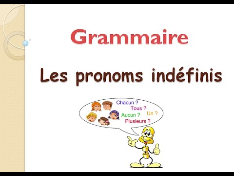 Les pronoms indéfinis- Cours et exercices
