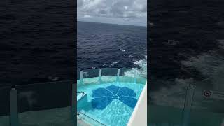 View of the Caribbean Sea from Carnival Celebration Balcony Stateroom 9331 Category 8B