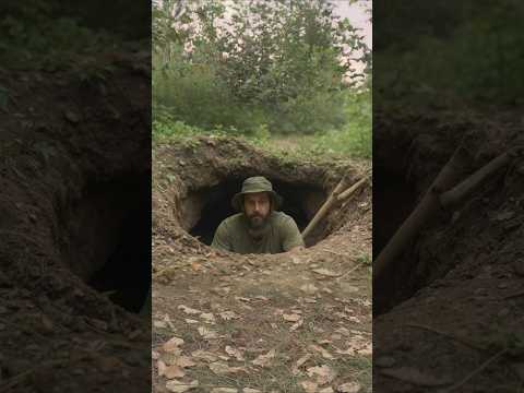 Amazing DIY Underground Shelter Reveal!  #survival #creativesurvival #bushcraft #diy