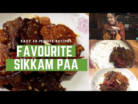 Dried Pork Paa Recipe | Sikkam Paa | Bhutanese Dish