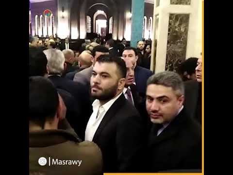 حازم إمام ومتعب وبركات في عزاء حسني مبارك