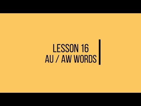 How to Read Using Phonics | Kids & Adults | AU/ AW words | Symphonix.