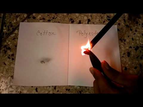 Cotton Fabric VS Polyester Fabric Test with Fire