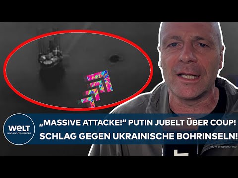 UKRAINE-KRIEG: Putin jubelt über Russen-Coup! "Massive Attacke!" Schlag gegen Bohrinsel!