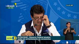 Coletiva de Imprensa no Palácio do Planalto sobre Covid-19