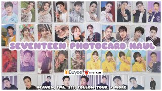 seventeen kpop photocard haul + unboxing 🍂💌☕️ buyee mercari japan | heaven, fml, s17, follow, + more