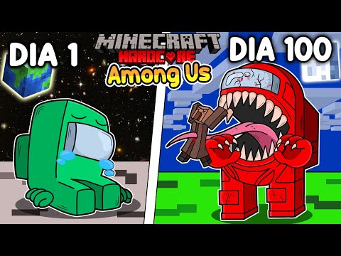 Surviving 100 Days as Among Us in Minecraft?!