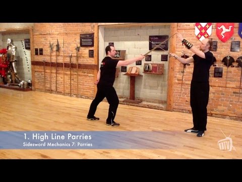 Sidesword sample lesson: making parries against cuts