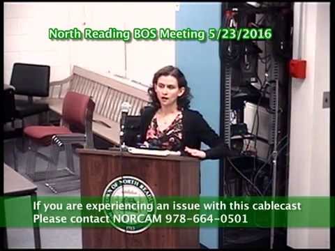 North Reading MA Board of Selectmen Meeting 5/23/16