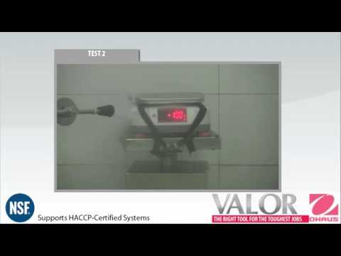 Odporność na mycie pod ciśnieniem i w wysokiej temperaturze wagi do żywności OHAUS z serii Valor™ 2000