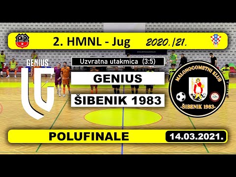 2. HMNL Jug, PF.: GENIUS - ŠIBENIK 1983  6:6, 14.03.2021.