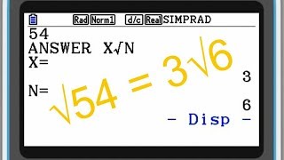 Download the video "Simplifying Radicals Program For Casio fx Graphing Calculators"