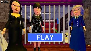 WEDNESDAY POLICE FAMILY PRISON RUN ESCAPE! (Obby) Roblox Gameplay Walkthrough No Death 4K