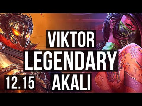VIKTOR vs AKALI (TOP) | 11/1/9, 3.3M mastery, Legendary | EUW Diamond | 12.15