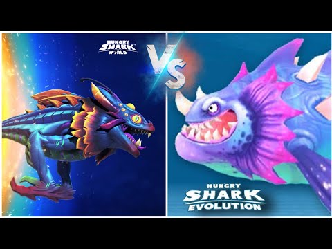 SHORT TRAILER HUNGRY SHARK WORLD VS HUNGRY SHARK EVOLUTION - COSMIC ALAN VS AARON