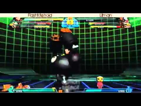 2-28-11 FlashMetroid (Viewtiful Joe/Tron/Morrigan) vs Lilman (Taskmaster/Storm/Wesker) 2 - MvC3