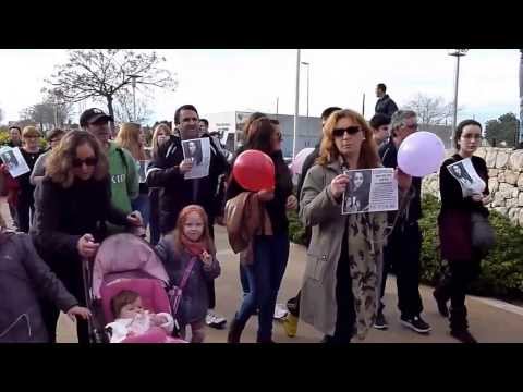 Concentración todos con Malén en el paseo de Son Ferrer