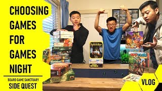 Choosing Games For Games Night | VLOG