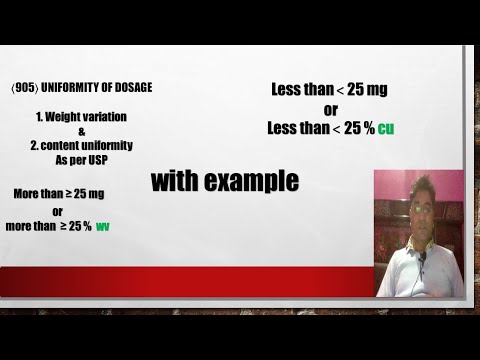 Pharma master  905 uniformity of dosage unit