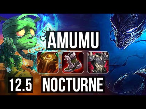 AMUMU vs NOCTURNE (JNG) | 2.0M mastery, 1400+ games, 8/2/11, Dominating | EUW Master | 12.5