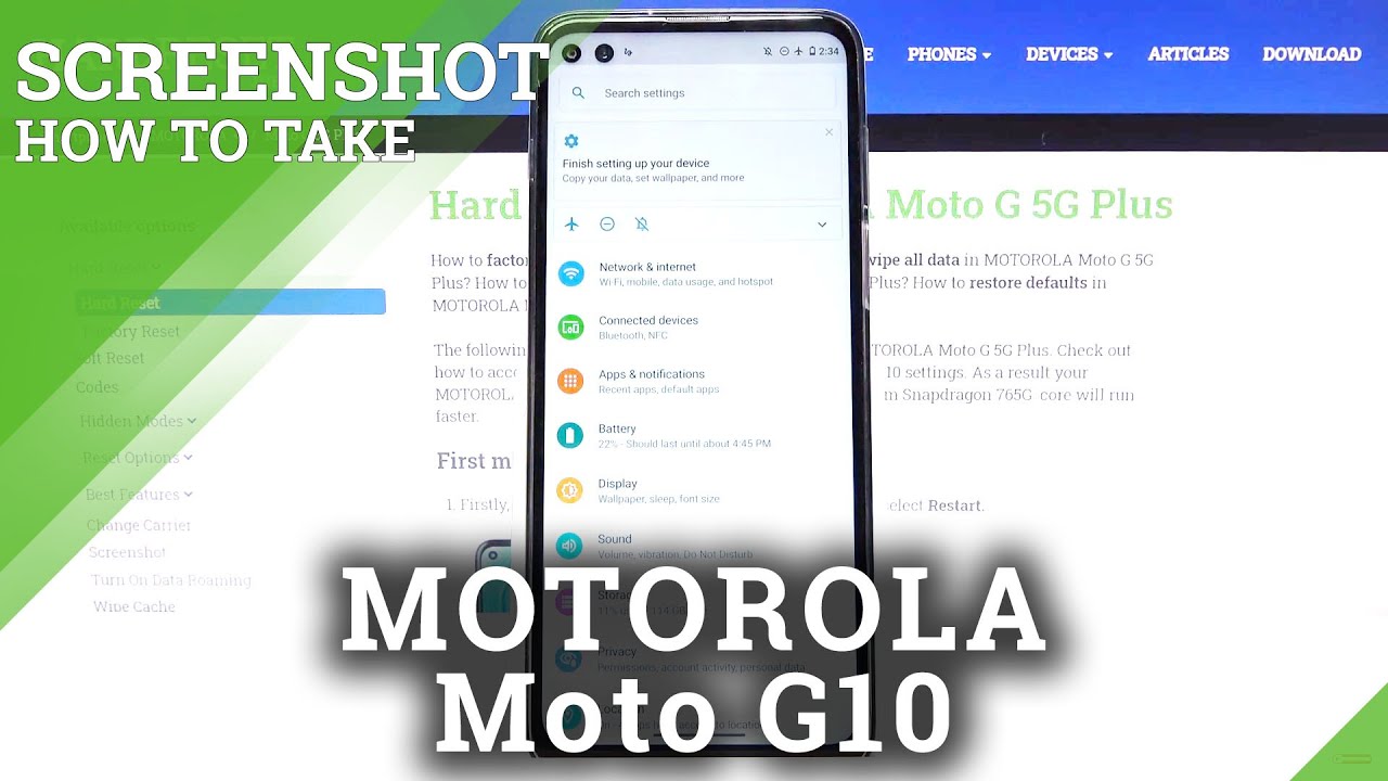 How to Take Screenshots on MOTOROLA Moto G 5G Plus – Capture Screen