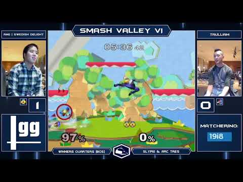 Smash Valley VI Melee Singles - RNG | Swedish Delight (Sheik) vs Trulliam (Falco) - Winners Quarters
