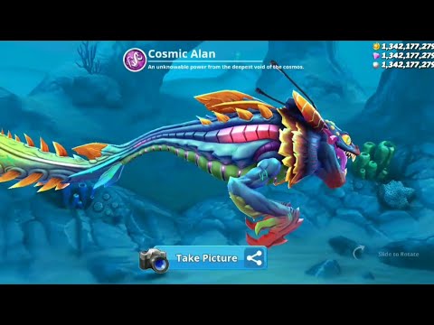 Cosmic alan full of gold rush😊|HUNGRY SHARK WORLD 🌎|HAPPY MOD APK