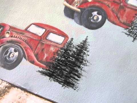 Painting Evergreens by Debbie Cotton (Fresh Cut Christmas Trees)