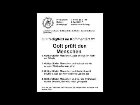 2.April.2017 - Gott prüft den Menschen
