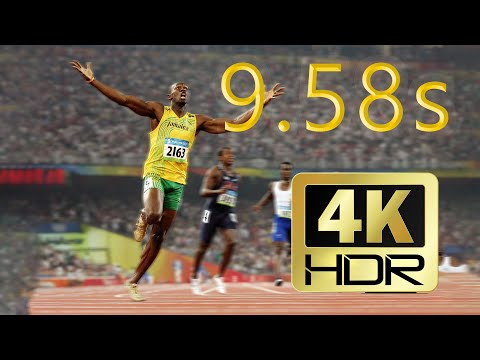 [4K50FPS HDR] Bolt 9.58s 100m World Record！！