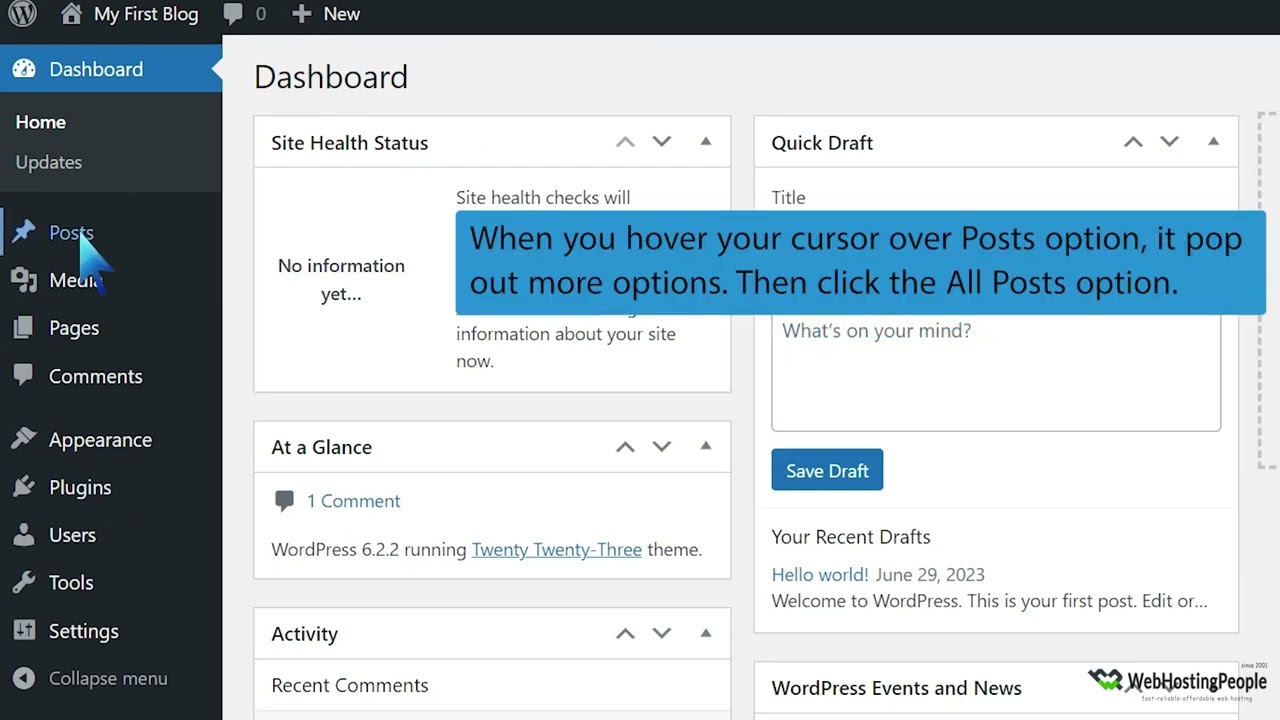How to Remove Sample Comments and Posts From WordPress   WebHostingPeople