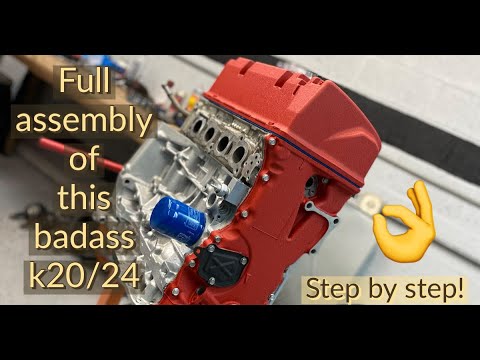 K series longblock assembled step by step with type S pump and more!!