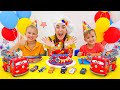 Vlad And Niki Play With Disney Cars And Celebrate Lightning McQueen Day