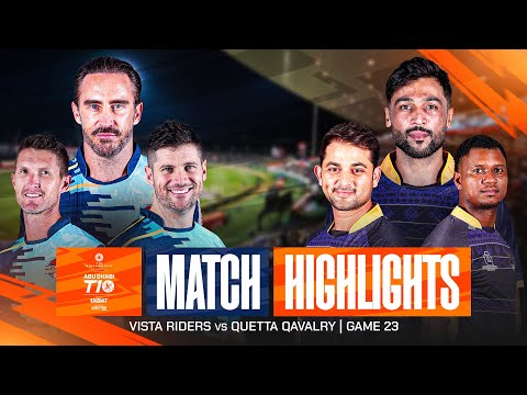 Abu Dhabi T10 2025 I Spiel 23 Highlights: Vista Riders gegen Quetta Qavalry | Saison 9