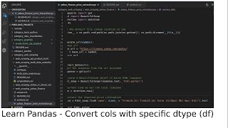Learn Pandas - Convert columns with a specific datatype into another in a Dataframe