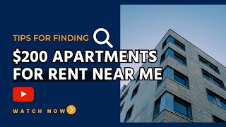 $200 Apartments for Rent Near Me Affordable Living Option